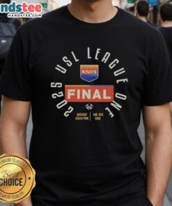 Official One Knoxville SC 2025 USL League One Final T-Shirt featuring team logo and vibrant design for fans.