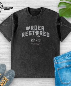 Official Order Restored in Ann Arbor MI: Ohio State Buckeyes defeat Michigan Wolverines T-shirt design