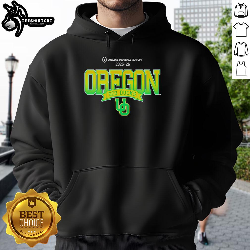 official-oregon-ducks-sco-ducks-2025-26-college-football-playoff-hoodie Official Oregon Ducks SCO Ducks 2025-26 College Football Playoff hoodie in vibrant team colors with logo.