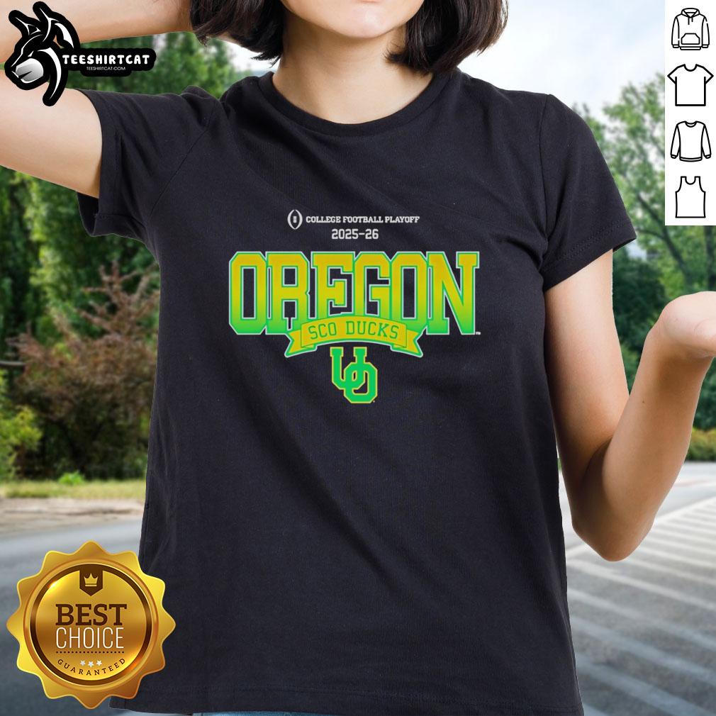 official-oregon-ducks-sco-ducks-2025-26-college-football-playoff-ladies-tee Official Oregon Ducks SCO Ducks 2025-26 College Football Playoff ladies tee in green, showcasing team spirit and style.