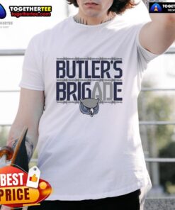 Official Owls Olathe West Football Butler's Brigade T-Shirt design featuring team colors and logo for fans and supporters.