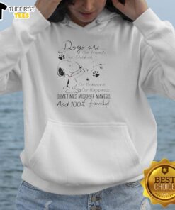 Alt Text: Official Peanuts Snoopy fist bump hoodie celebrating the bond between dogs and their owners, perfect for dog lovers.