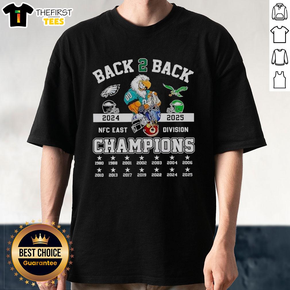 official-philadelphia-eagles-back-to-back-east-division-champions-2025-t-shirt-1 Alt Text: Official Philadelphia Eagles Back To Back East Division Champions 2025 T-Shirt showcasing team pride and championship spirit.