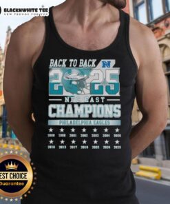 Official Philadelphia Eagles Football NFC East Champions Back-to-Back 2025 tank top showcasing team pride and style.