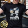 Official Philadelphia Eagles X Charlie Brown Vs Snoopy T-Shirt featuring 'Forever Not Just When We Win' design.
