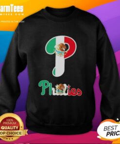Official Philadelphia Phillies baseball sweatshirt featuring the Mexican flag design, perfect for fans and collectors.