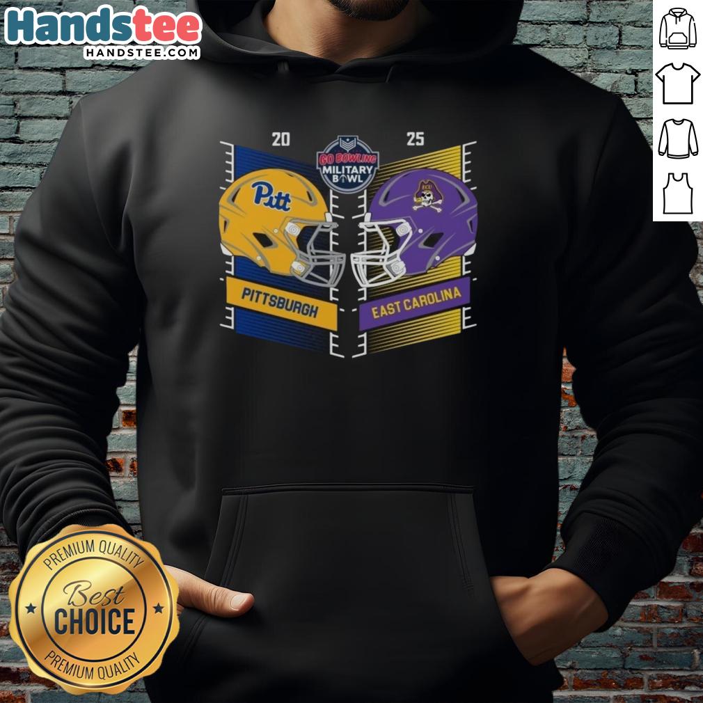 official-pittsburgh-panthers-vs-east-carolina-pirates-2025-military-bowl-head-to-head-helmet-hoodie Official Pittsburgh Panthers vs East Carolina Pirates 2025 Military Bowl head-to-head helmet hoodie design