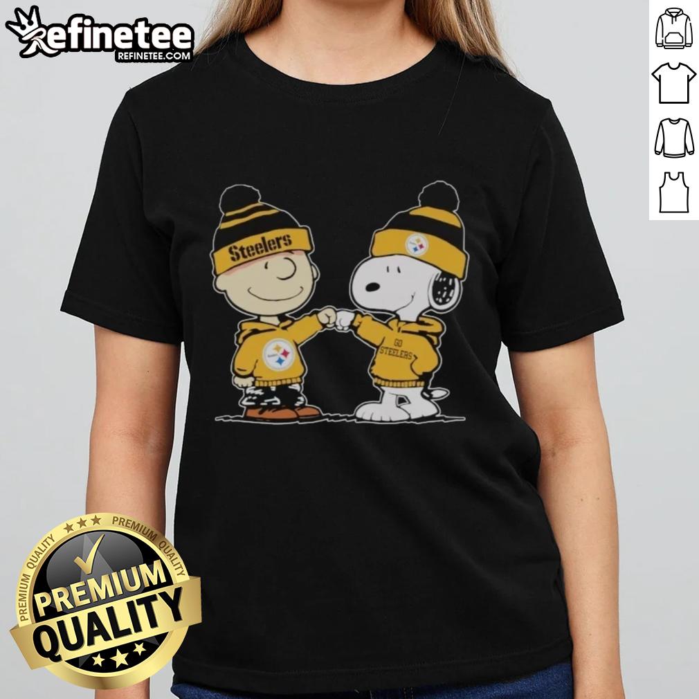 official-pittsburgh-steelers-snoopy-and-charlie-brown-best-friends-ladies-tee Official Pittsburgh Steelers Snoopy and Charlie Brown Best Friends Ladies Tee featuring iconic characters in team colors.