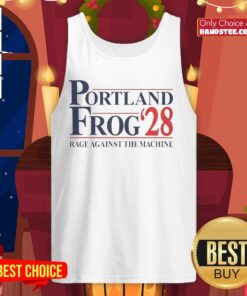 Official Portland Frog 2028 Rage Against The Machine tank top featuring vibrant graphics and unique design for fans.