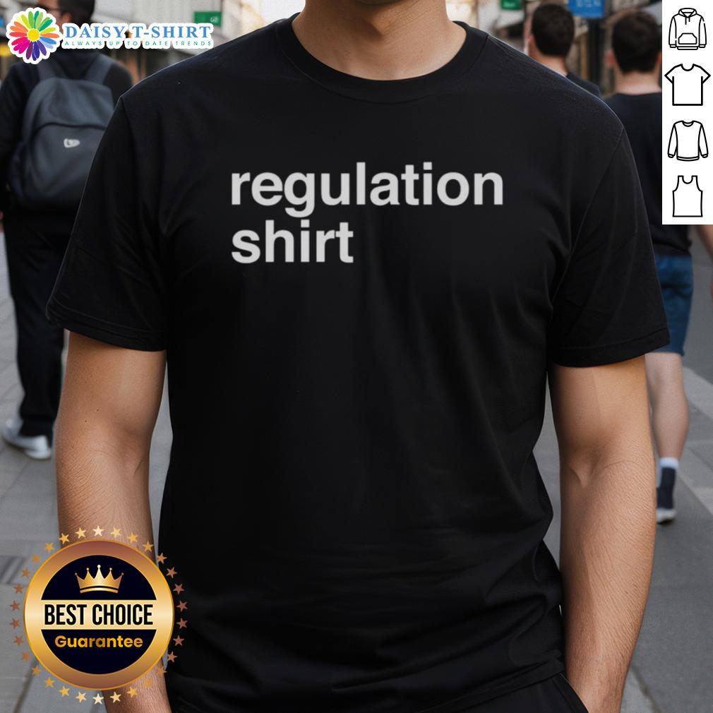 Official Regulation T Shirt Official Regulation T-Shirt featuring a bold logo and stylish design, perfect for sports enthusiasts and team supporters.