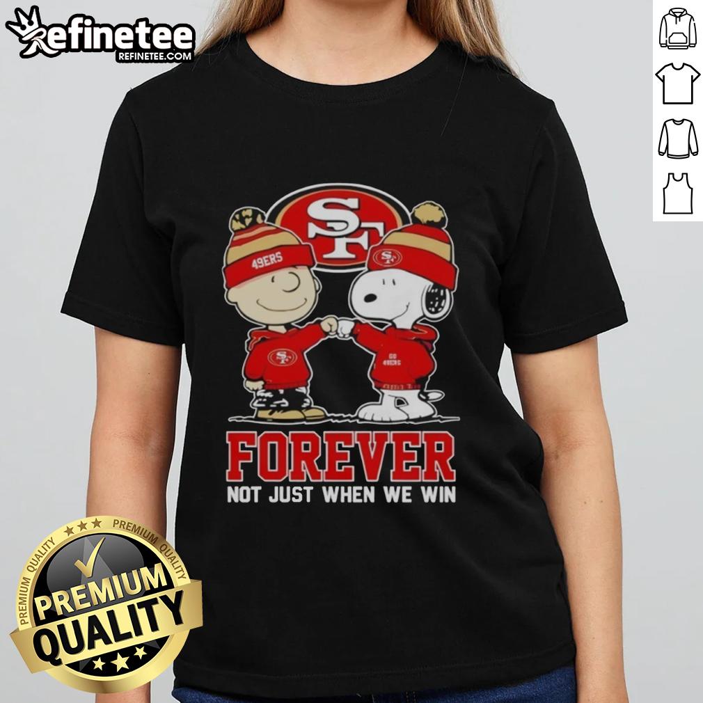 official-san-francisco-49ers-x-charlie-brown-vs-snoopy-forever-not-just-when-we-win-ladies-tee Official San Francisco 49ers X Charlie Brown Vs Snoopy Forever Ladies Tee showcasing team spirit and playful design.