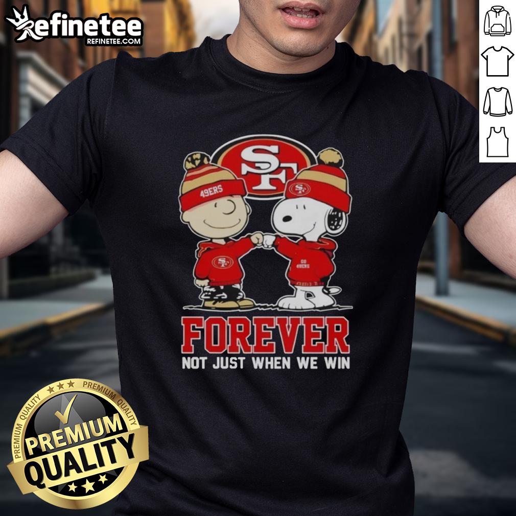 official-san-francisco-49ers-x-charlie-brown-vs-snoopy-forever-not-just-when-we-win-t-shirt Official San Francisco 49ers x Charlie Brown vs Snoopy Forever T-Shirt, perfect for fans celebrating every game day.