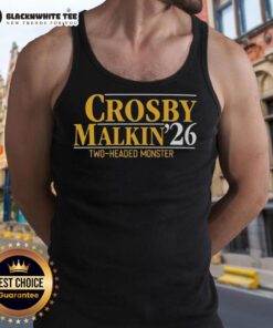 Sidney Crosby and Evgeni Malkin Pittsburgh Steelers two-headed monster tank top featuring iconic player graphics.