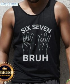 Alt Text: Official Six Seven Bruh Tank Top featuring a stylish design, perfect for casual summer wear and street fashion.