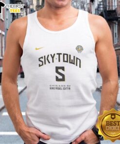 Alt Text: Official Sky Town Chicago Sky tank top featuring team logo and vibrant design for fans and athletes alike.