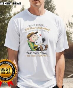 Official Snoopy and Charlie Brown t-shirt featuring the quote about love for dogs. Perfect for dog lovers and Peanuts fans.