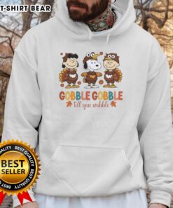 Official Snoopy and Friends Thanksgiving hoodie featuring a fun turkey design, perfect for festive cosplay.