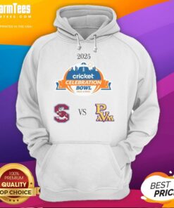 Official South Carolina State Bulldogs vs Prairie View AM Panthers 2025 Celebration Bowl hoodie featuring team logos.