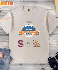 Official South Carolina State Bulldogs vs Prairie View A&M Panthers 2025 Celebration Bowl washed t-shirt design.