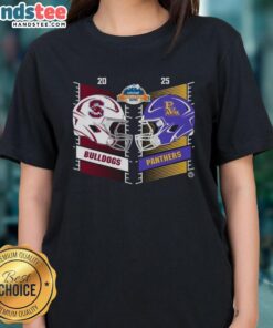 Alt Text: Official South Carolina State Bulldogs vs Prairie View AM Panthers 2025 cricket celebration helmet ladies tee design