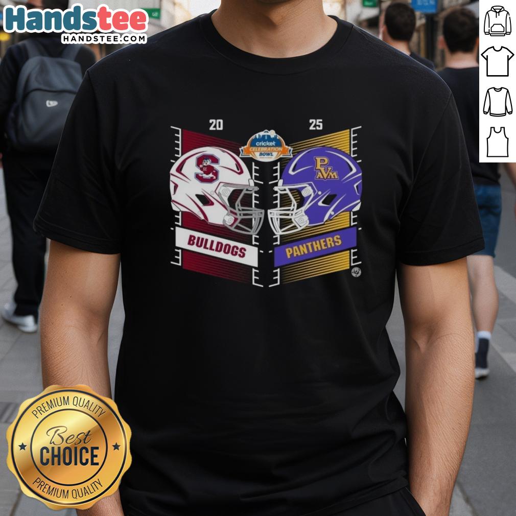 official-south-carolina-state-bulldogs-vs-prairie-view-am-panthers-2025-cricket-celebration-helmet-t-shirt-1 Official South Carolina State Bulldogs vs Prairie View A&M Panthers 2025 Cricket Celebration Helmet T-Shirt design.