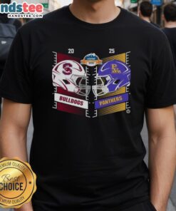 Official South Carolina State Bulldogs vs Prairie View A&M Panthers 2025 Cricket Celebration Helmet T-Shirt design.