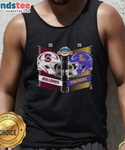 Official South Carolina State Bulldogs vs Prairie View AM Panthers 2025 cricket celebration helmet tank top design.