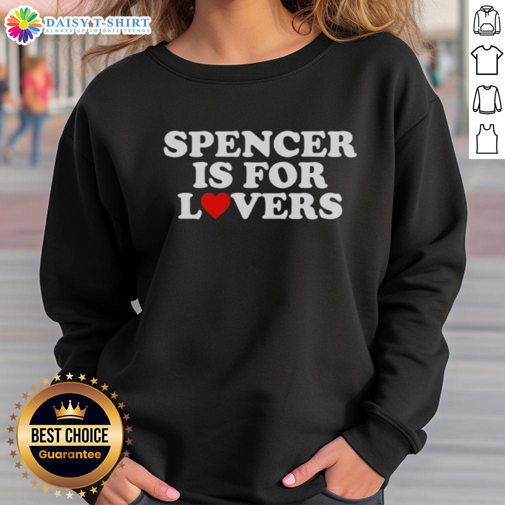 Official Spencer Is For Lovers Sweatshirt Official Spencer Is For Lovers sweatshirt in stylish design, perfect for cozy comfort and expressing local pride.
