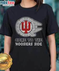 Official Star Wars Come to the Indiana Hoosiers Side Ladies Tee featuring a stylish design for fans and supporters.