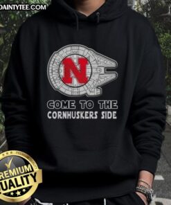 Official Star Wars Come to the Nebraska Cornhuskers Side Hoodie featuring unique design and team colors.