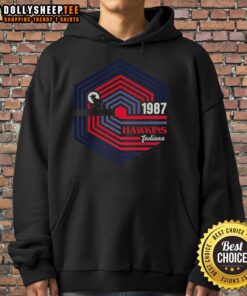 Alt Text: Official Stranger Things Hawkins Indiana 1987 Demogorgon Logo Hoodie featuring a striking graphic design.