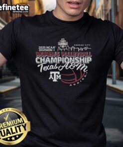 Official Texas A&M Aggies 2025 NCAA Division I Womens Volleyball Championship Final Four Bound T-Shirt design.