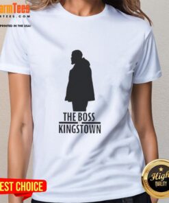 Official The Boss of Kingstown Ladies Tee featuring stylish design and comfortable fit for fans of the series.