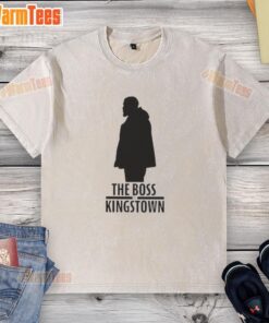 Official The Boss of Kingstown washed t-shirt featuring a stylish design, perfect for fans of the series.