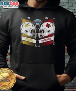 Alt Text: Official Toledo Rockets vs Louisville Cardinals 2025 Boca Raton Bowl head-to-head helmet hoodie design.