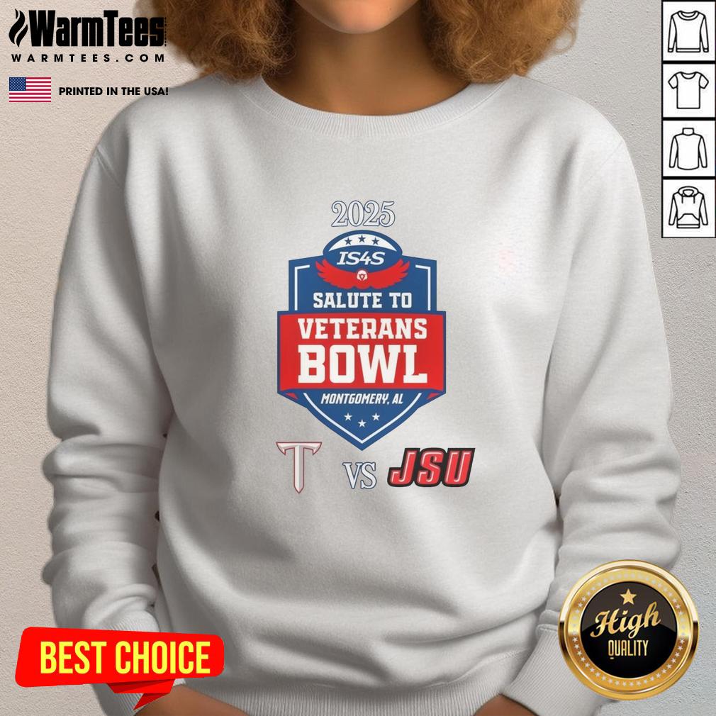 official-troy-trojans-vs-jacksonville-state-gamecocks-2025-salute-to-veterans-bowl-sweatshirt Alt Text: Official Troy Trojans vs Jacksonville State Gamecocks 2025 Salute to Veterans Bowl sweatshirt featuring team logos.