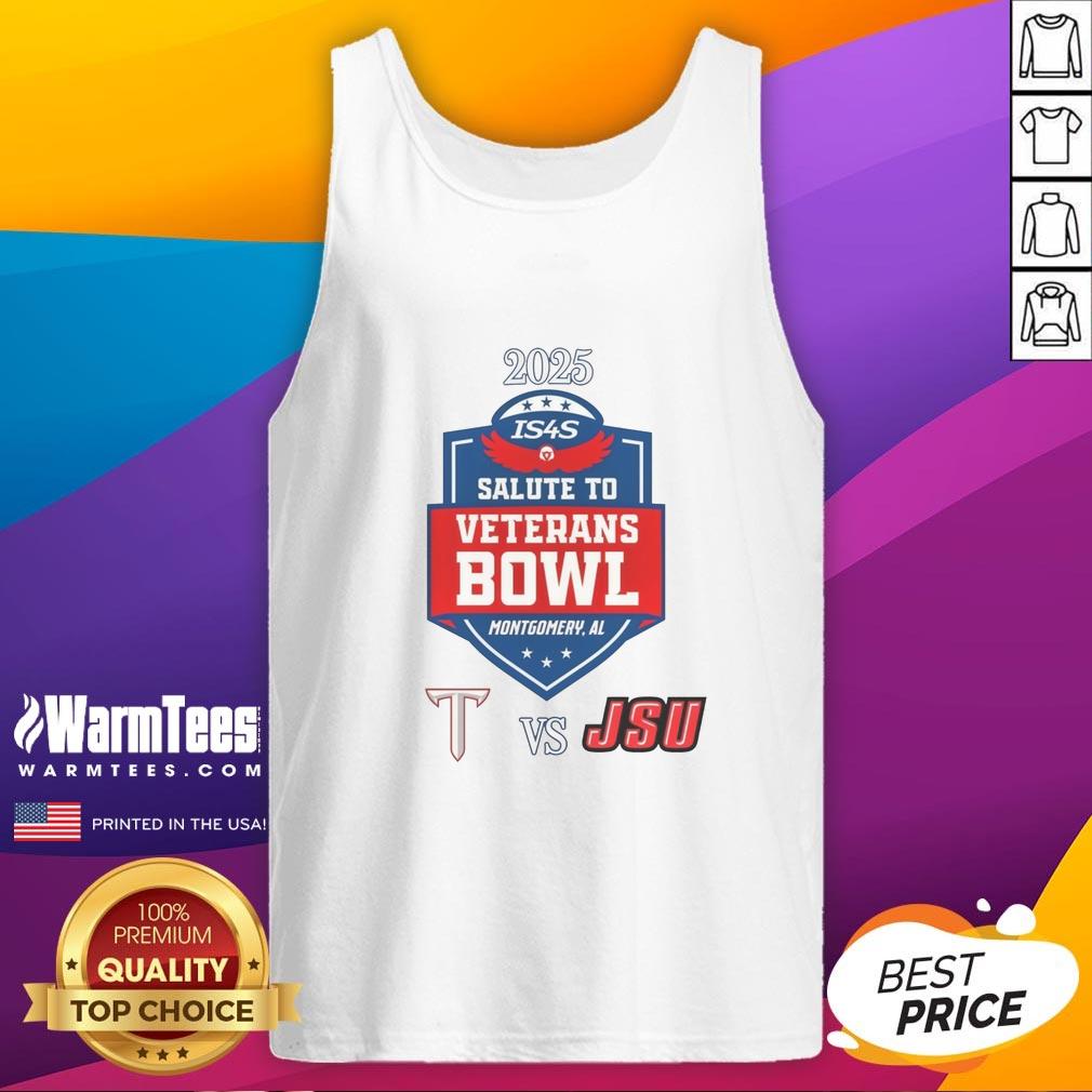 official-troy-trojans-vs-jacksonville-state-gamecocks-2025-salute-to-veterans-bowl-tank-top Official Troy Trojans vs Jacksonville State Gamecocks 2025 Salute to Veterans Bowl tank top featuring team logos.