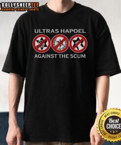 Official Ultras Hapoel Against The Scum T-Shirt featuring bold graphics and team colors, perfect for fans of Hapoel.