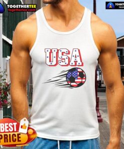 Official USA Soccer Fan Tank Top featuring vibrant colors and a stylish design for passionate soccer supporters.