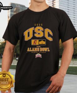 Official USC Trojans 2025 Valero Alamo Bowl T-Shirt featuring team colors and logo, perfect for fans and collectors.