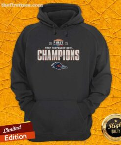 Official UTSA Roadrunners 2025 First Responder Bowl hoodie featuring team logo and stylish design.