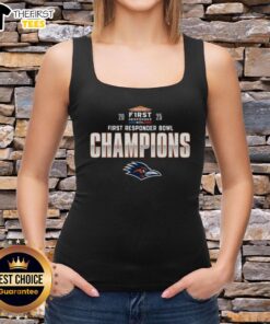 Official UTSA Roadrunners 2025 First Responder Bowl tank top featuring team colors and logo, perfect for game day.