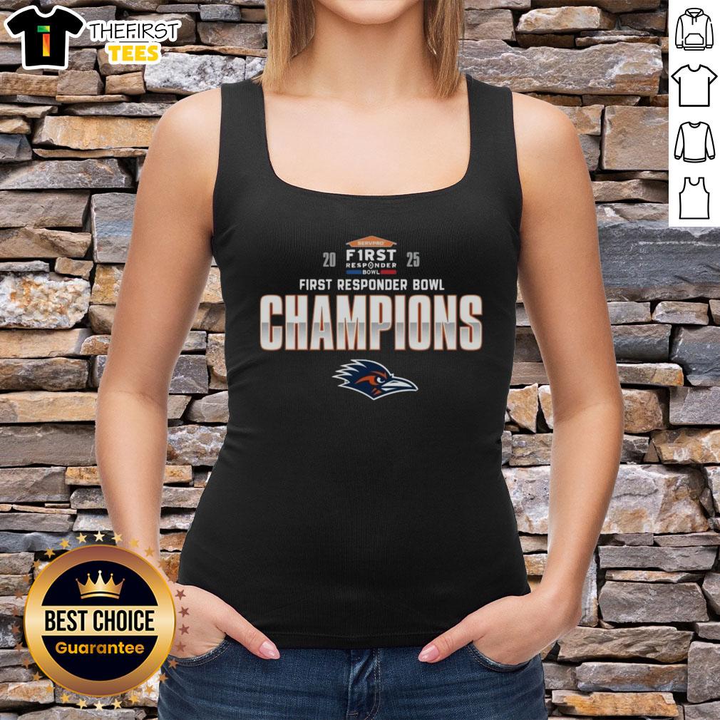 official-utsa-roadrunners-2025-first-responder-bowl-tank-top Official UTSA Roadrunners 2025 First Responder Bowl tank top featuring team colors and logo, perfect for game day.