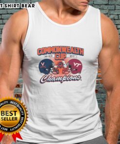2025 Commonwealth Cup Winner tank top featuring the official Virginia Cavaliers logo and vibrant team colors.