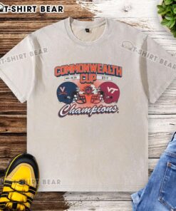 Alt Text: 2025 Official Virginia Cavaliers Commonwealth Cup Winner washed t-shirt featuring team logo and vibrant colors.