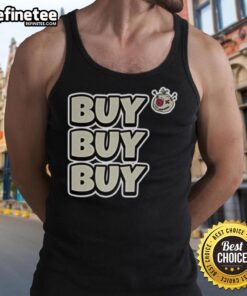 Alt Text: Official Voodoo Token Buy Buy Buy Tank Top featuring bold graphics and a stylish design for crypto enthusiasts.