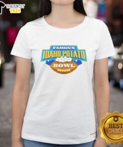 Official Washington State Cougars vs Utah State Aggies 2025 Famous Idaho Potato Bowl matchup ladies tee shirt design.