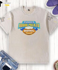 Official Washington State Cougars vs Utah State Aggies 2025 Famous Idaho Potato Bowl washed t-shirt design.