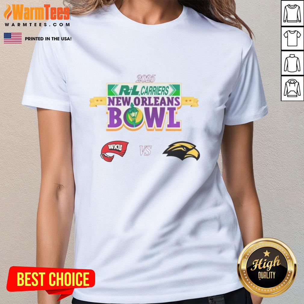official-western-kentucky-hilltoppers-vs-southern-miss-golden-eagles-2025-new-orleans-bowl-ladies-tee Official Western Kentucky Hilltoppers vs Southern Miss Golden Eagles 2025 New Orleans Bowl Ladies Tee shirt design.