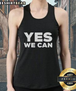 Official Yes We Can Tank Top featuring bold graphic design, perfect for casual wear and expressing positivity.